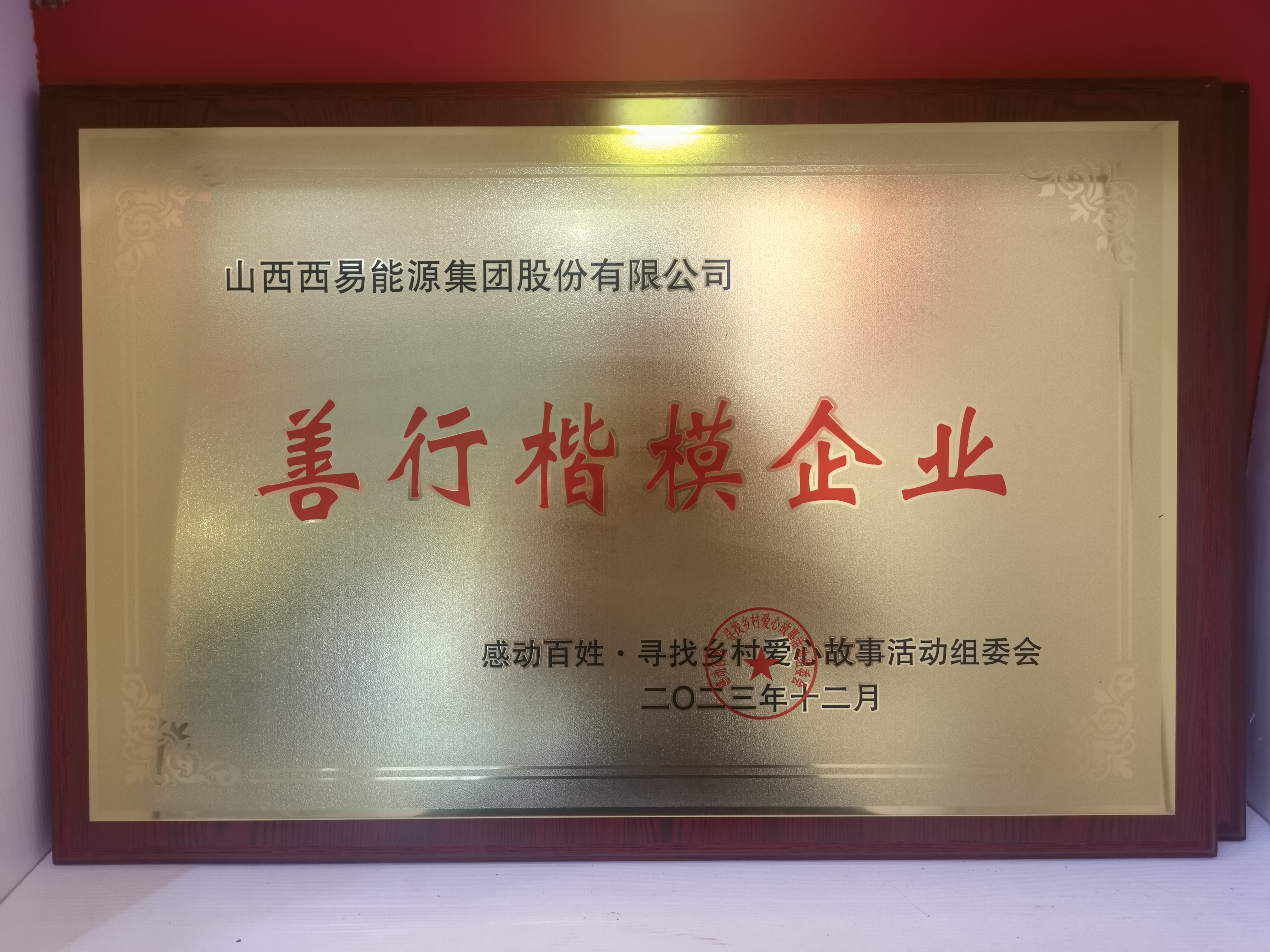西易集团荣获“善行楷模企业”荣誉称号